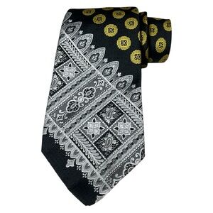 Vintage Wemlon Fabric Wembley Quatre-foil Floral & Paisley Neck Tie
